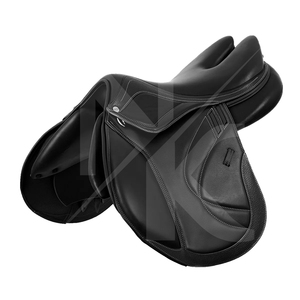 Silla de doma profesional para equitación, de cuero vacuno de alta calidad, contacto estrecho, productos de carreras de caballos ingleses de la India. - Product Image 3