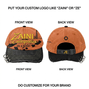 Gorra de 5 Paneles Tipo Tucker, 280 GSM, Malla de Algodón Premium, Impermeable, Color Marrón y Negro, con Logotipo Bordado Personalizado, para Playa y Aire Libre - Product Image 1