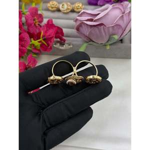 <b>Indian</b> Ethnic Artificial Jewellery Pooja Heritage Adjustable <b>Ring</b> for Casual Style - Product Image 4