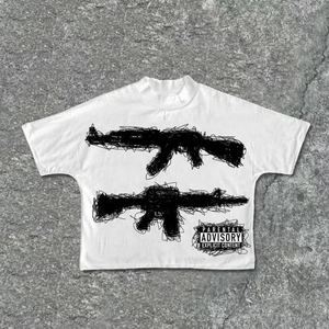 Camiseta de Cuello Redondo de Jersey Casual, 100% Algodón de Alta Calidad, Moda de Verano, Ecológica, de Secado Rápido, Alto Gramaje, Impresión OEM - Product Image 1