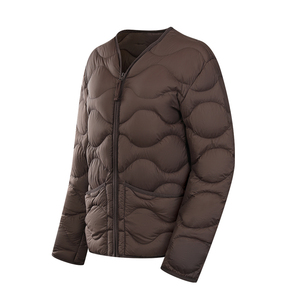 Onion <b>Quilted</b> Women’s Liner Jacket Collarless Lightweight Padded Puffer Coat Wave Stitch Inner Layer Outerwear Custom Logo OEM - Product Image 2