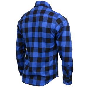 Chemise en flanelle à carreaux bleu et noir personnalisée pour hommes, en coton doux, à carreaux Buffalo, boutonnée, chemise de travail d'hiver, fournisseur en gros - Product Image 3
