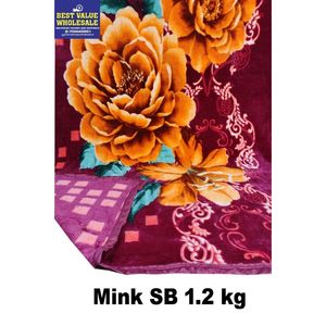 Luxury 1.3 KG Polyester Mink Raschel Blanket Soft Warm Winter Single <b>Bed</b> Cover for Home or Hotel Use - Product Image 4
