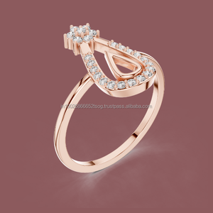Anillo de fiesta elegante de 14K en joyería de plata CZ - Product Image 1