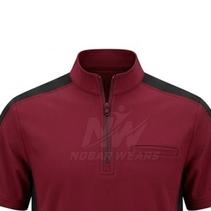 Half Zip Workwear <b>Scrub</b> <b>Top</b> With Modern Stand Collar Short Sleeves Practical Design And Comfortable Fit For Healthcare - Product Image 6