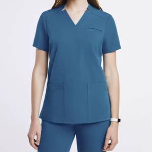 Premium Unisex High Quality 100% Cotton Hospital Nurse <b>Scrub</b> <b>Set</b> with Custom Logo Needle Detection Worsted Fabric OEM Service - Product Image 3