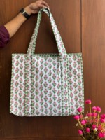 Tas Tote Katun Cetak Blok Bordir Logo Kustom Berkualitas Terpercaya untuk Acara Promosi Pameran Dagang Harga Menarik