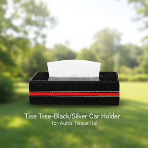 Car Tissue Tube-<b>Black</b>/Silver Car Holder for Auto Tissue Roll - Product Image 3