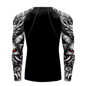 <b>Custom</b> Sublimation Wholesale Men Rash Guard Long Sleeve <b>Compression</b> Fitness <b>Shirt</b> Quick Dry Breathable Sportswear Supplier - Product Image 2