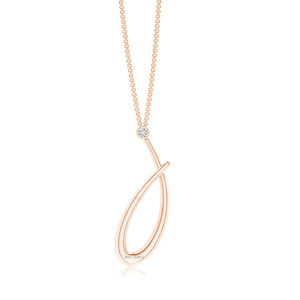 Colgante de oro amarillo con diamante de corte brillante redondo cultivado en laboratorio para uso diario de mujer, oro de 10K, 14K, 18K, plata 925, 935 - Product Image 3
