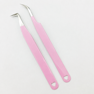 Ensemble de pinces à cils professionnelles personnalisées en acier inoxydable, durables, réutilisables, à pointe lisse, 13 cm, précision pour les cils - Product Image 4