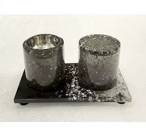 Modern Luxury Epoxy Resin Bakhoor burner <b>Tray</b> Set Glossy Finished Mabkhara Set For Ramadan Eid Festive Decorative Mubkhar Set - Product Image 5