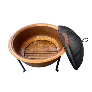 Hammered Top Trending Iron <b>Fire</b> Pit Durable Freestanding Wood/Coal Burning Outdoor Heating for Patio Garden - Product Image 1