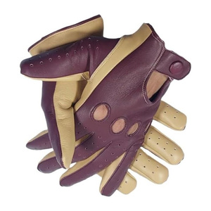 Gants de conduite professionnels en cuir véritable, confortables et respirants, avec coutures durables - Product Image 4