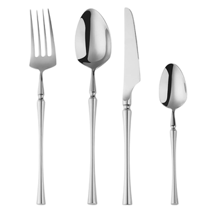 Luxury Wedding Stainless Steel Silver <b>Cutlery</b> <b>Set</b> Modern Design Durable & <b>Reusable</b> Mirror Polish - Product Image 1