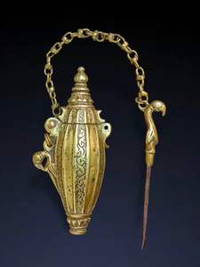 SurmeDani Kajal Dani Brass Surmadani for Eye <b>Makeup</b> for Women/Wedding Kajal <b>Holder</b> - Product Image 2