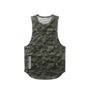 Custom Logo Men Tank <b>Tops</b> Sleeveless Gym <b>Vest</b> Solid Black Grey Camo Workout Shirt Quick Dry Fitness Running Sportswear - Product Image 4