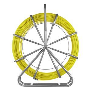 Cinta de fibra de vidrio de 6.3 mm y 500 pies para pasar cables, varilla de acero de 1/4 de pulgada para marcar conductos, tiracables con características destacadas - Product Image 1