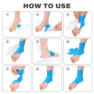 Cinta Deportiva Impermeable OEM, Transpirable y Precortada, Cinta <span class=keywords><strong>de</strong></span> Kinesiología para Esguinces <span class=keywords><strong>de</strong></span> <span class=keywords><strong>Tobillo</strong></span> - Product Image 6