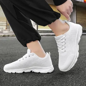 Nuevos zapatos para hombre, zapatillas informales transpirables, zapatillas de verano blancas y negras para correr, calzado deportivo ligero y suave para mujer y hombre - Product Image 4