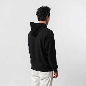 Sudadera con Capucha Negra para Hombre al por Mayor, con Logotipo Bordado Verificado en la Parte Delantera, Informal, de Algodón French Terry, Corte Regular, para Otoño - Product Image 2