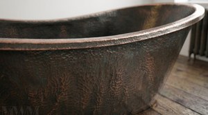 Vintage Style Hammered Copper Bathtub for Home Bathrooms Boutique Hotels Spa Centres and Luxury <b>Bathing</b> Use - Product Image 4
