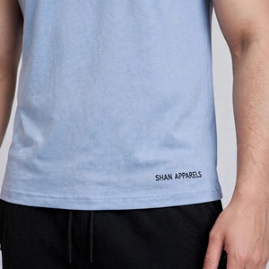 เสื้อกล้ามผู้ชายสีเขียวมะกอก คอกลม ผ้าฝ้าย/ใยไผ่ 180 กรัม ถักทอ แห้งเร็ว ระบายอากาศดี สไตล์สตรีทแวร์ - Product Image 6