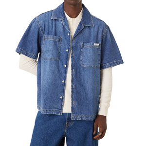 Men's Casual <b>Denim</b> Shirt Customizable Breathable Anti-Wrinkle Comfortable <b>Denim</b> <b>Fabric</b> Wholesale Cotton - Product Image 3