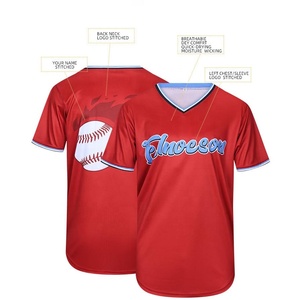 Vente en gros de maillots de baseball par sublimation avec logo personnalisé, vêtements de sport, maillots de baseball bon marché de haute qualité pour hommes à vendre - Product Image 6