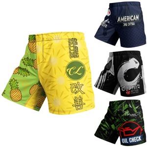 Shorts MMA pour hommes, imprimés, taille élastique, entraînement en salle de sport, kickboxing, légers, séchage rapide, colorés, haut de gamme pour hommes, arts martiaux - Product Image 1
