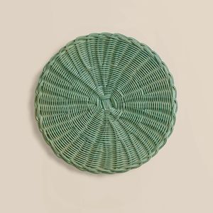 Sous-plat en rotin vert tressé pour la décoration de table d'hôtel et les événements de mariage – Fournisseur en gros de vaisselle - Product Image 2