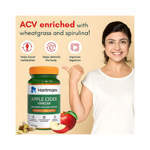 Capsules végétariennes pour adultes au vinaigre de cidre de pomme avec herbe de blé et spiruline, 60 unités, non destiné aux femmes enceintes - Product Image 3
