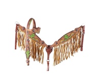 Meilleure qualité 100% cuir de vache sur mesure ensemble équestre peint à la main Western Headstall fantaisie licou poitrine Durable cheval bride