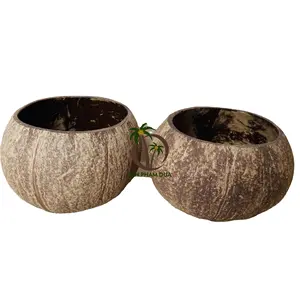 BEST SELLING COCONUT SHELL CANDLE HOLDER FOR DECORATION CUSTOMIZED LOGO OR PACKING/ COCONUT CANDLE HOLDER/COCONUT SOY WAX CANDLE