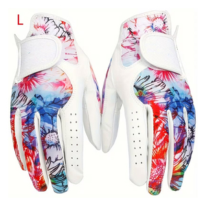 Guantes de golf profesionales transpirables para hombre, diseño de sublimación, piel de oveja, guantes de golf para mano izquierda y derecha para hombre y mujer - Product Image 1