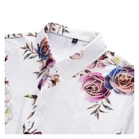 Nieuwe Stijl Groothandel Mannen Zomer Kleding Shirt Custom Print Bloemen Casual Shirt