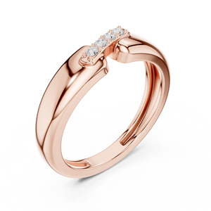 Rose Gold 5 Stone Round Lab Grown Diamond <b>Ring</b> <b>for</b> <b>Women</b> Prong <b>Set</b> <b>Wedding</b> Anniversary Fine Jewelry - Product Image 4