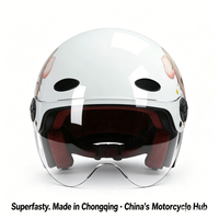 Casque de moto moderne en ABS à design graphique, ouvert, à dégagement rapide pour l'été, pour scooter et cyclomoteur, usine OEM