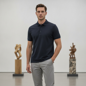 Camiseta Polo a Rayas de Lujo Personalizada para Hombre, Camiseta Polo de Golf de Algodón Mercerizado de Alta Calidad, Camisetas Polo de Marca Premium al por Mayor - Product Image 5