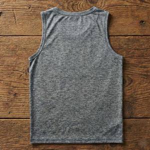 Débardeur de sport pour hommes en gros, séchage rapide, anti-humidité, gilet de fitness, logo personnalisé, maillot de musculation sans manches 100% coton - Product Image 6