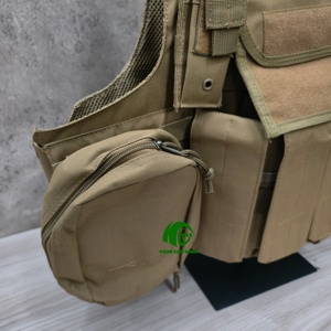 <span class=keywords><strong>Gilet</strong></span> tactique modulaire Kango, porte-plaques, en nylon durable, couleur sable, multifonctionnel, pour la protection en extérieur - Product Image 4