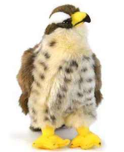 Peluche faucon avec bec et pattes jaunes, 31cm-50cm, pour enfants de 2 à 4 ans, unisexe - Product Image 1