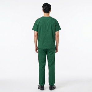 Medical <b>Scrubs</b> 2 Piece Suit Men \ Surgical <b>Uniforms</b> Nursing Doctor's \ V-Neck <b>Scrub</b> Top & Jogger Trouser Men - Product Image 2