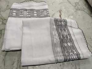 Chal IMMAH Blanco de la Mejor Calidad para Hombre, en Voile de Algodón con Diseño de Bloques de Color, Transpirable y Ligero para Invierno - Product Image 3