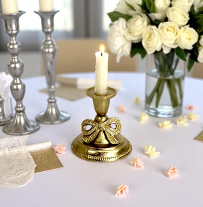 Sleek gold and silver two-tone pillar candle pedestal, modern table centerpiece. Available at wholesale prices. High quality. - Product Image 6