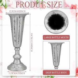 Best Selling Handcrafted Galvanized Flower <b>Vase</b> Artistic Home Decoration <b>Unique</b> Texture Stylish Interior Display Accent - Product Image 5