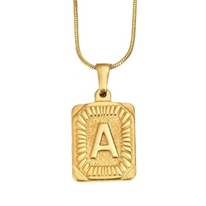 Collar de Cadena de Hueso de Serpiente de Acero Inoxidable con Baño de Oro de 18K y Colgante de Acero Titanio, Dijes Modernos para Europa y América - Product Image 5