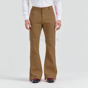 Pantalones acampanados para hombre, transpirables, de talla personalizada, lavados, 100% algodón, los más vendidos, al por mayor, hechos en Pakistán - Product Image 5