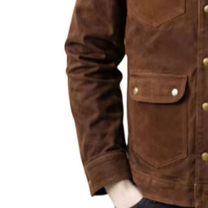 เสื้อแจ็คเก็ตผู้ชายคุณภาพสูง ระบายอากาศได้ดี เหมาะสำหรับฤดูหนาว ผลิตจากผ้าแคนวาสเคลือบแว็กซ์ 100% ผ้าฝ้าย พร้อมกระเป๋าหน้าสี่ช่อง - Product Image 3