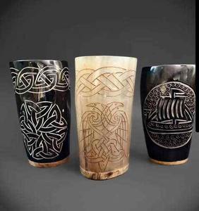 Vaso de Vidrio Hecho a Mano con Cuerno de Búfalo Natural, Vaso para Beber Hecho a Mano, Ecológico y de Primera Calidad - Product Image 6